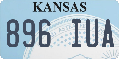 KS license plate 896IUA