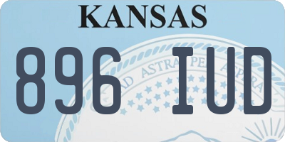 KS license plate 896IUD