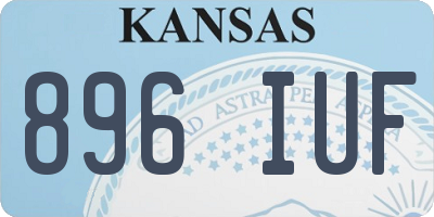 KS license plate 896IUF