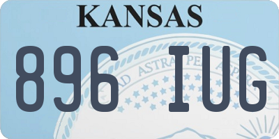 KS license plate 896IUG