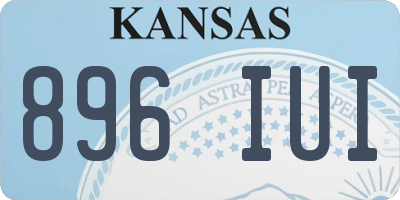KS license plate 896IUI