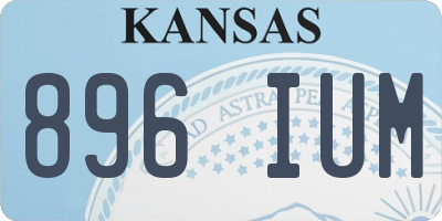 KS license plate 896IUM