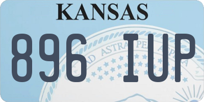 KS license plate 896IUP