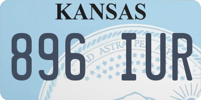 KS license plate 896IUR