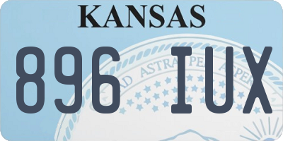 KS license plate 896IUX