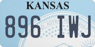 KS license plate 896IWJ