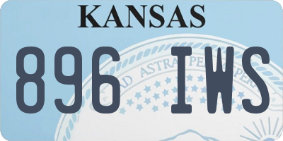 KS license plate 896IWS