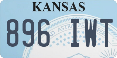KS license plate 896IWT