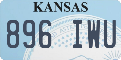 KS license plate 896IWU
