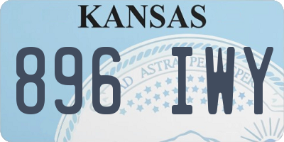 KS license plate 896IWY