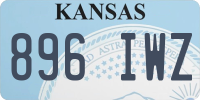 KS license plate 896IWZ