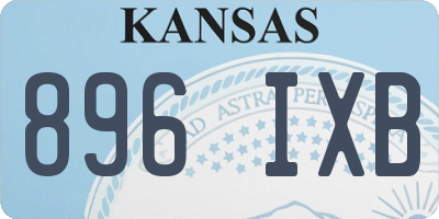 KS license plate 896IXB