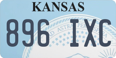 KS license plate 896IXC
