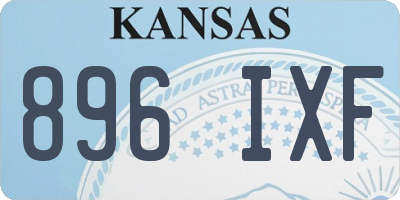 KS license plate 896IXF