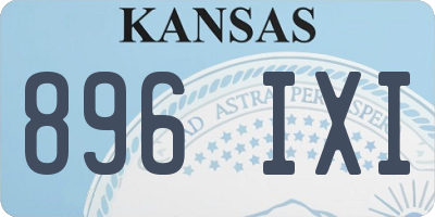 KS license plate 896IXI
