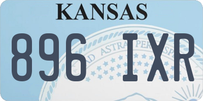 KS license plate 896IXR