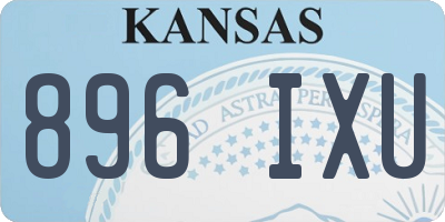 KS license plate 896IXU