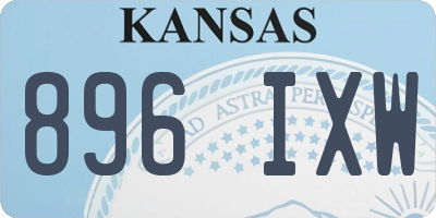 KS license plate 896IXW