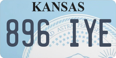 KS license plate 896IYE
