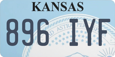 KS license plate 896IYF