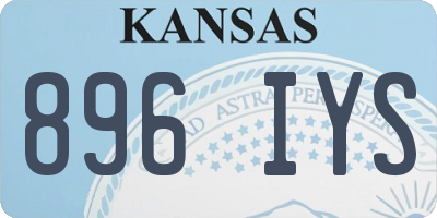 KS license plate 896IYS