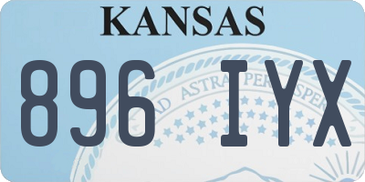KS license plate 896IYX