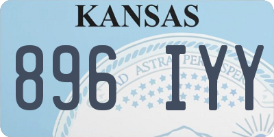 KS license plate 896IYY