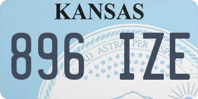 KS license plate 896IZE