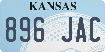 KS license plate 896JAC