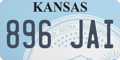 KS license plate 896JAI