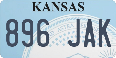 KS license plate 896JAK