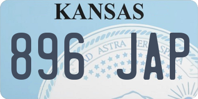 KS license plate 896JAP