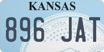 KS license plate 896JAT
