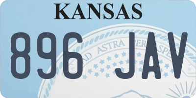 KS license plate 896JAV