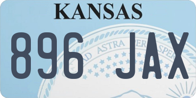 KS license plate 896JAX