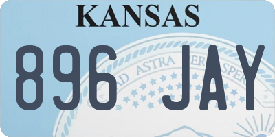 KS license plate 896JAY