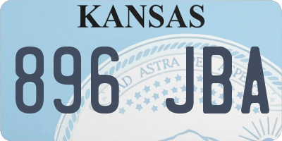 KS license plate 896JBA