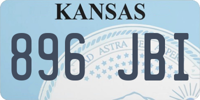 KS license plate 896JBI