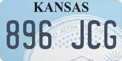 KS license plate 896JCG