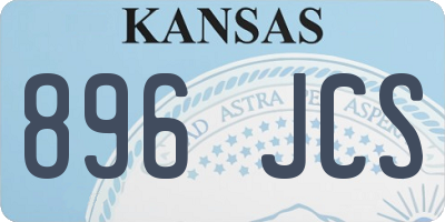 KS license plate 896JCS