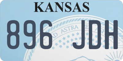KS license plate 896JDH