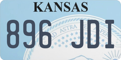 KS license plate 896JDI