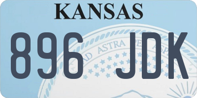 KS license plate 896JDK