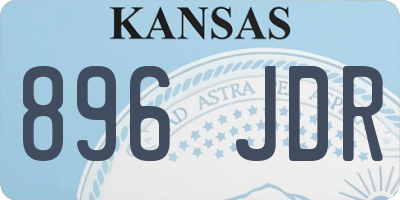 KS license plate 896JDR
