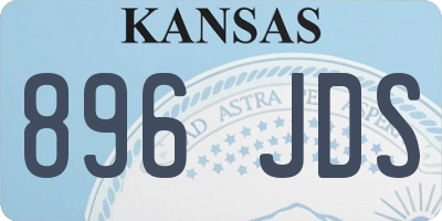 KS license plate 896JDS