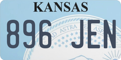 KS license plate 896JEN