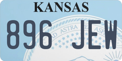 KS license plate 896JEW