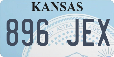 KS license plate 896JEX