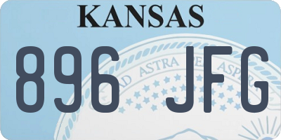 KS license plate 896JFG