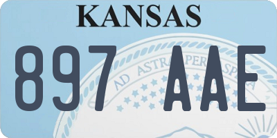 KS license plate 897AAE